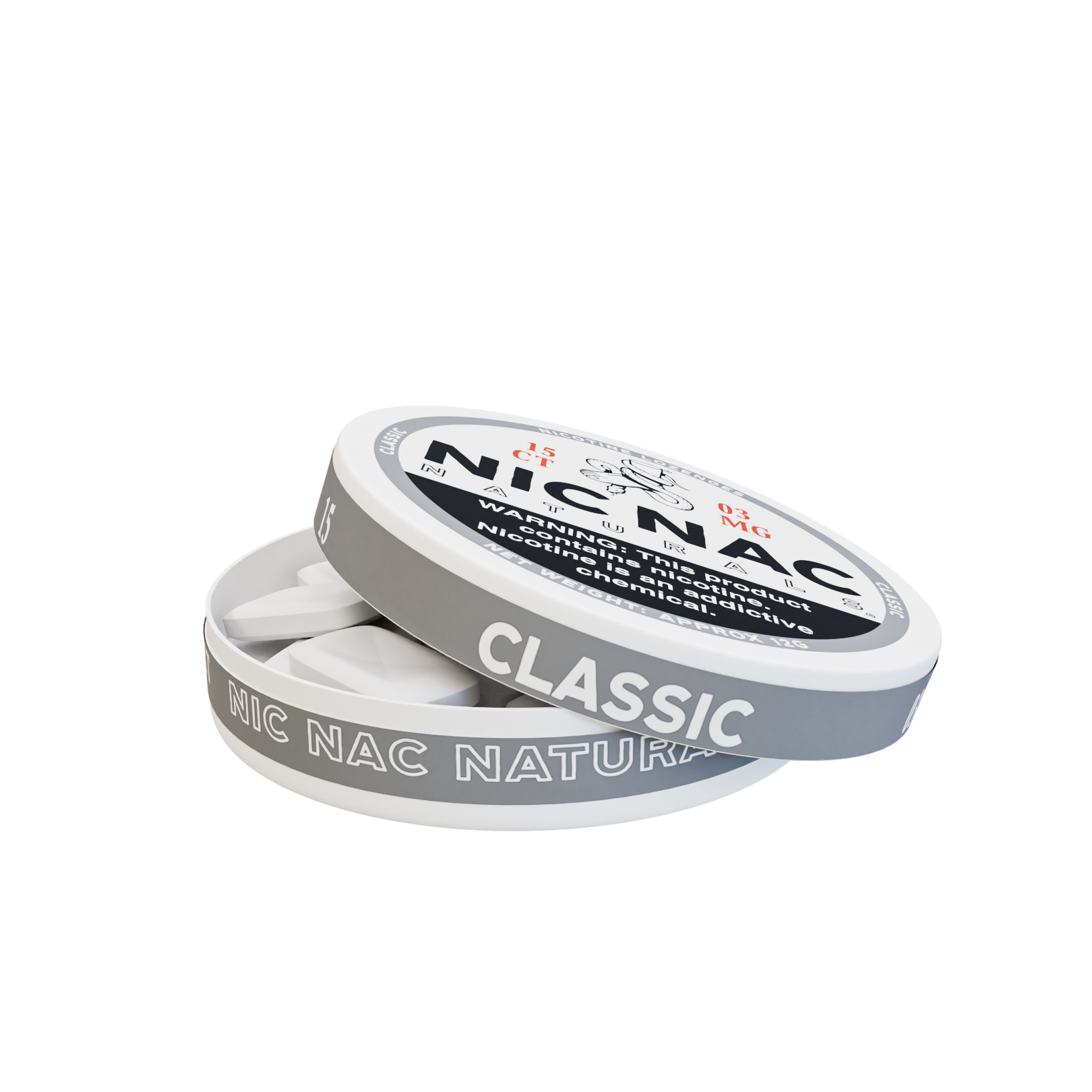 Classic Nic Nac - Open Lid - 3mg