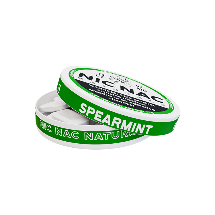 Spearmint Nic Nac - Open Lid - 3mg
